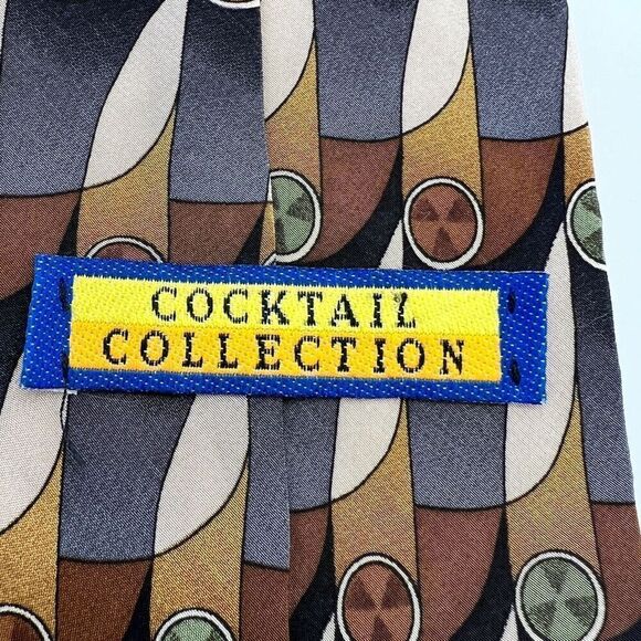 Silk Tie Cocktail Collection Martini As Seen Under The Microscope Multicolored G - Picture 5 of 8